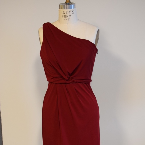 Hailey Adrianna Papell Jersey One-Shoulder Dress 4 - Picture 7 of 8